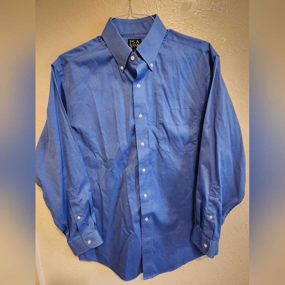 Jos A. Bank 15½ Blue Dress Shirt
